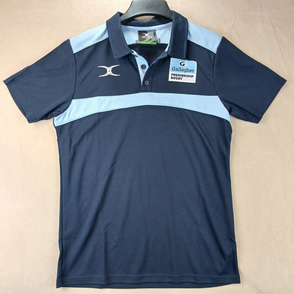 Gilbert Photon Medium Mens Polo Shirt Gallagher Rugby 19x28 **Fits A Small **